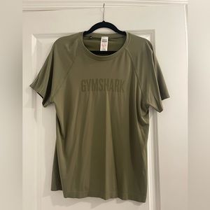 GYMSHARK Olive Green Women T-Shirt Size L